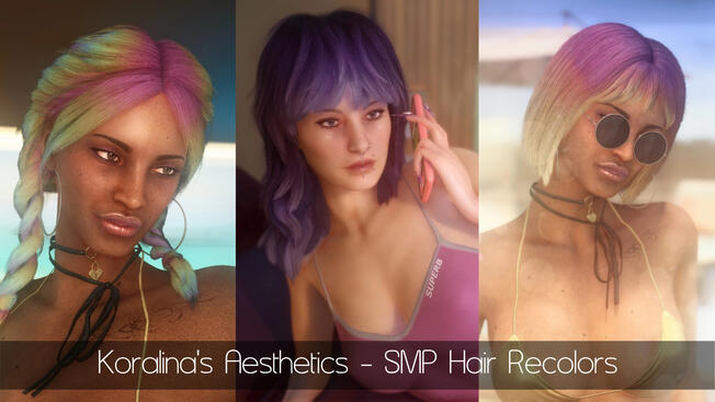 Koralina's Aesthetics - SMP Hair Recolors Koralina's Aesthetics - SMP Hair Recolors